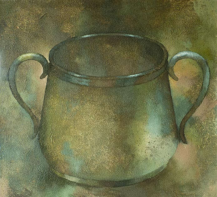 Robert Spellman painting of a silver cup.