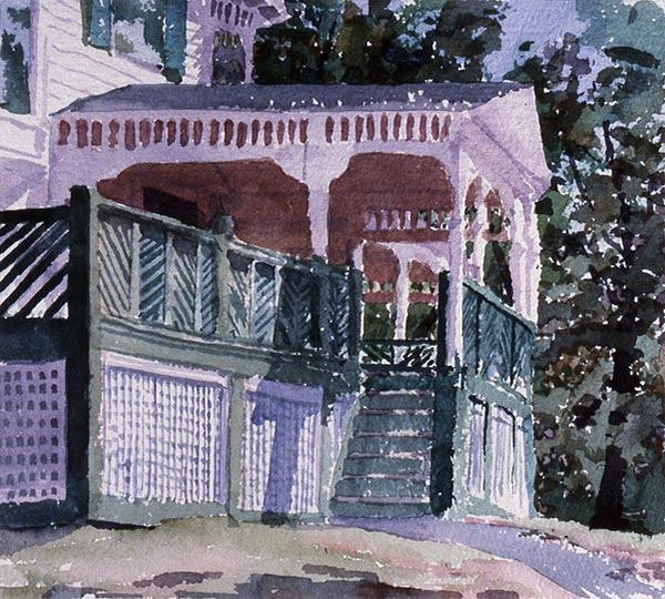 Robert Spellman painting of a honey bee.