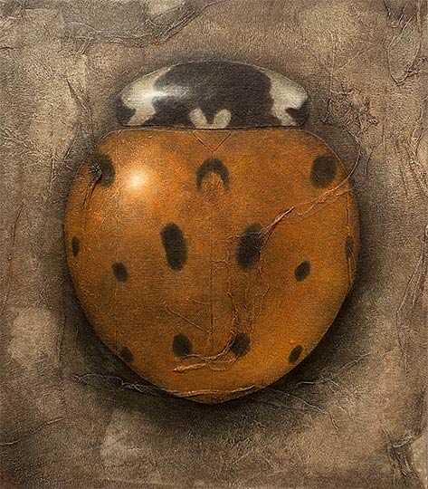 Painting of a lady beetle.