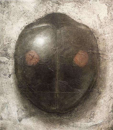 Painting of a lady beetle.