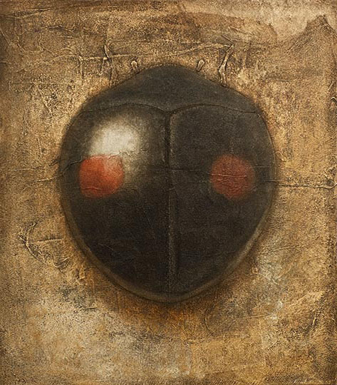 Painting of a lady beetle.