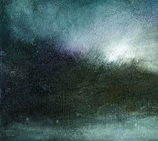 Robert Spellman painting of a pre-dawn hillside.