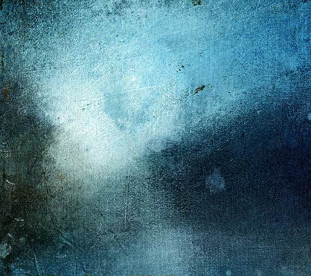 Painting of a lumious, dreamy dawn with suggestions of wooded headlands and water.