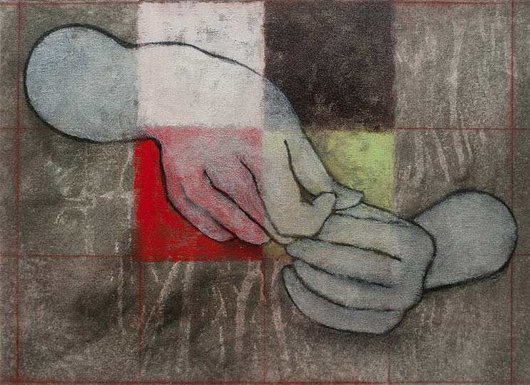 A drawing/painting of a woman's hands.