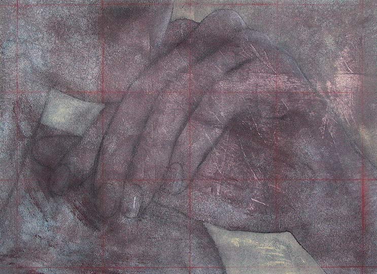 A drawing/painting of a woman's hands.