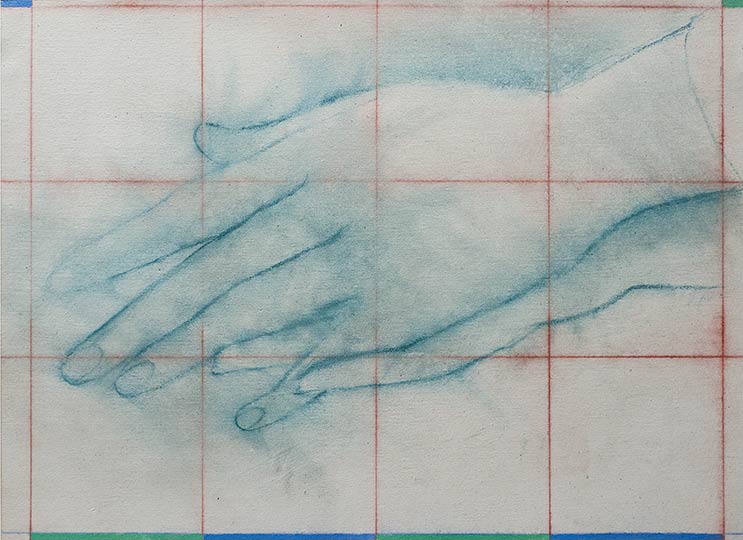 A drawing/painting of a woman's hands.