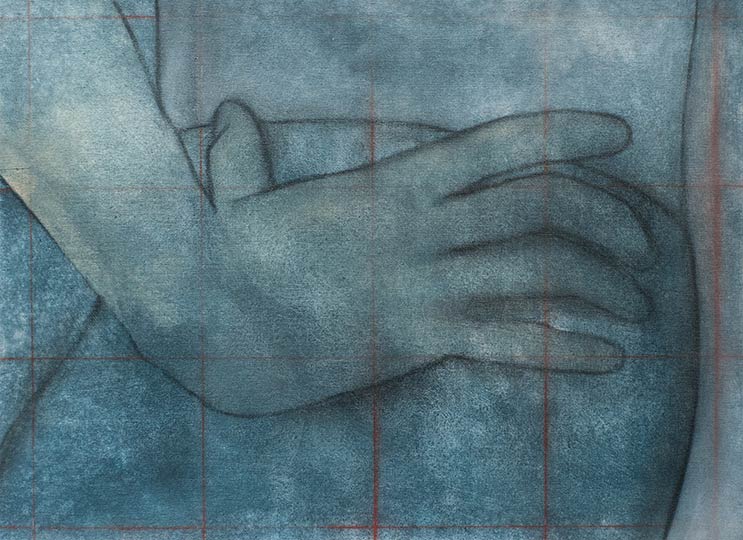 A drawing/painting of a woman's hands.