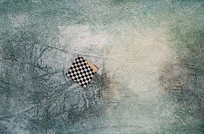 Very loose landscape painting with magazine square.