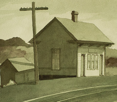 Robert Spellman painting of an approaching tornado.