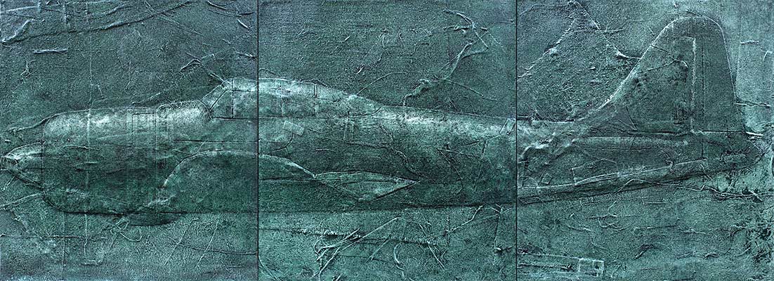 A Robert Spellman painting of a Mistubishi Zero.