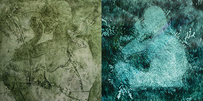 A Robert Spellman diptych of the Tibetan yogi Milarepa.
