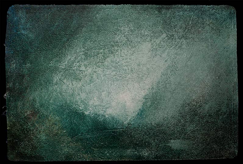 Loose painting of a mountain rain storm.